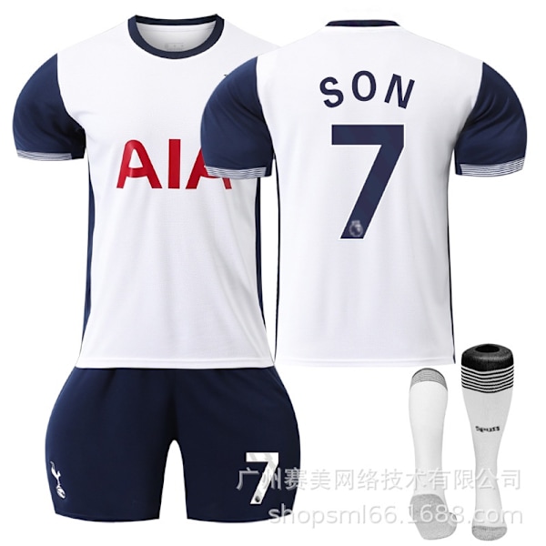 Son 7 Tottenham Hotspur 24-25 hemmatröja senaste vuxna barn fotbollströja för den nya säsongen Adult XS（155-165cm）