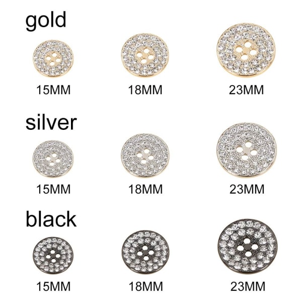 Metal Strass Napit Paidan Napit HOPEA 23MM10PCS 10PCS hopea silver 23MM10pcs-10pcs