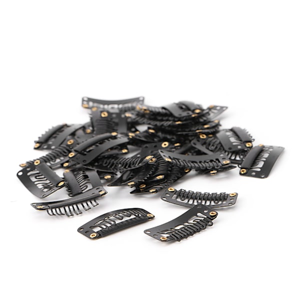 40 kpl 32 mm mustat U-muotoiset metallipihdit hiustenpidennyksiin Kiinnitysliuska Uusi