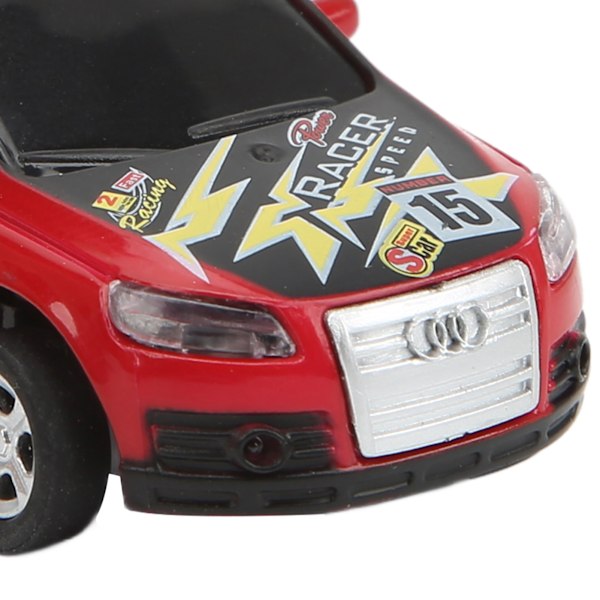 Mini RC -ajoneuvokilpailu 4-suuntainen Drift-auto 1:64 Taskukokoinen kaukosäädinlelu sisä- ja ulkotiloihin 3+ lapsille Punainen