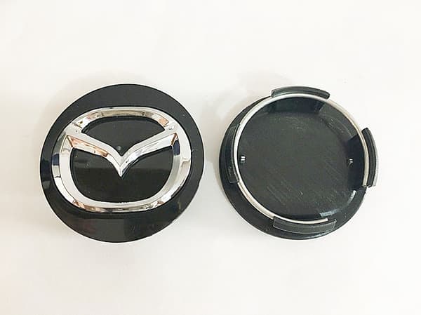 Nye 4x56mm Mazda Sølv Centerkapsler Logo Emblem Navkapsler Fælgkapsler Ri（BT）