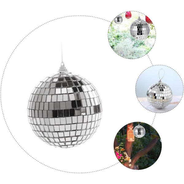 Spejlkugle Diskotek Festbelysning Dekorationer Træhængende Kugle Kugle Diskotek Kugle Hængende Ornamenter Mini Spejle Glas Diskotek Kugle Glas
