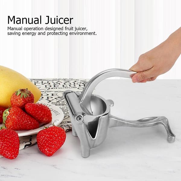 Fruktpress, manuell press, vattenmelonpress, citron- och apelsinpress, triangulär munstycksavskiljare, fruktpress för att pressa citroner{bt)