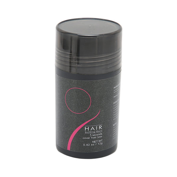0,4 oz hårfortykkelsesfiberpulver til kvinder og mænd Naturlig sort