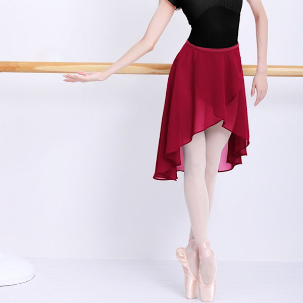 Ballet nederdel Lang nederdel VINRØD Wine red
