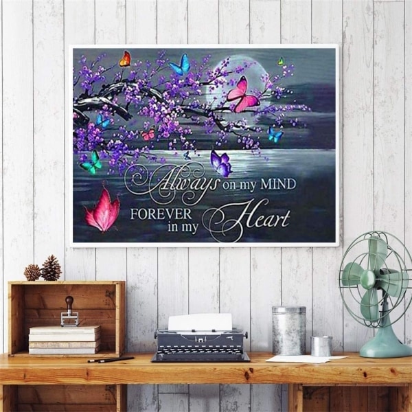 5D Diamond DIY Paintings kit til voksne, Round Full Drill Moon Men