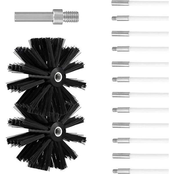 Skorstensrensningsbørste sæt, diameter 100 mm, også skorstensrensning