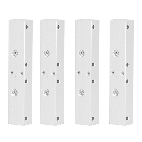 MK8 3D-skrivertilbehør - 4 stk. aluminiumsvarmeblokk med 2-dyse fast sete