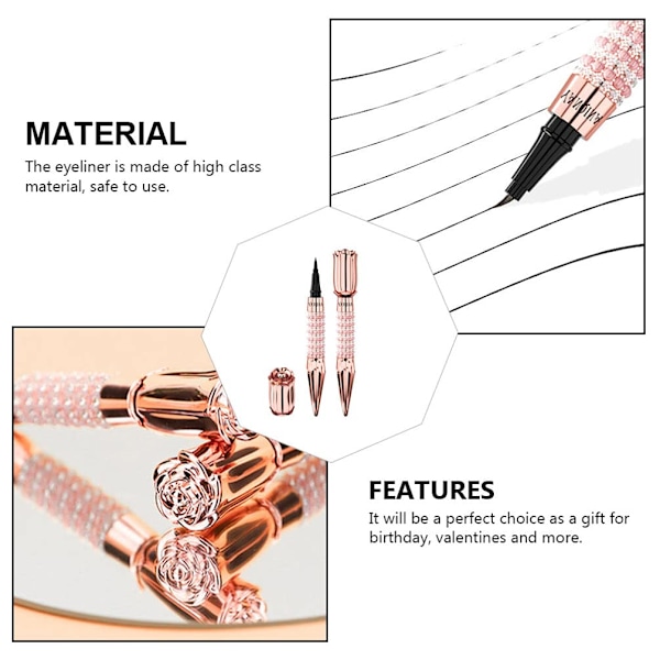 2-osainen nestemäinen eyeliner-kynä Kauniit silmämeikkitarvikkeet
