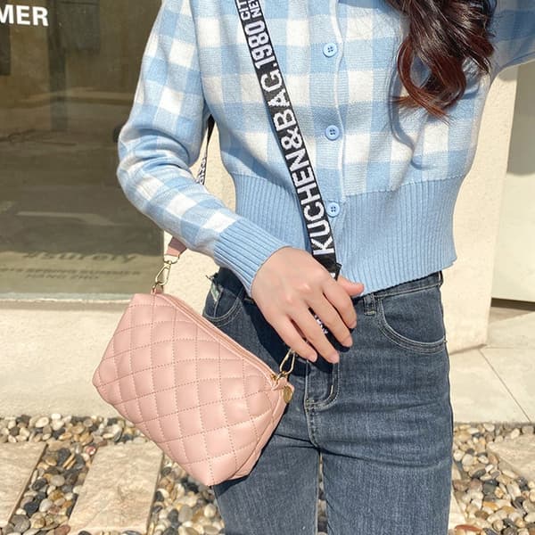 2022 Liten Messenger Bag Trend Lingge Broderi - spottsalg White2