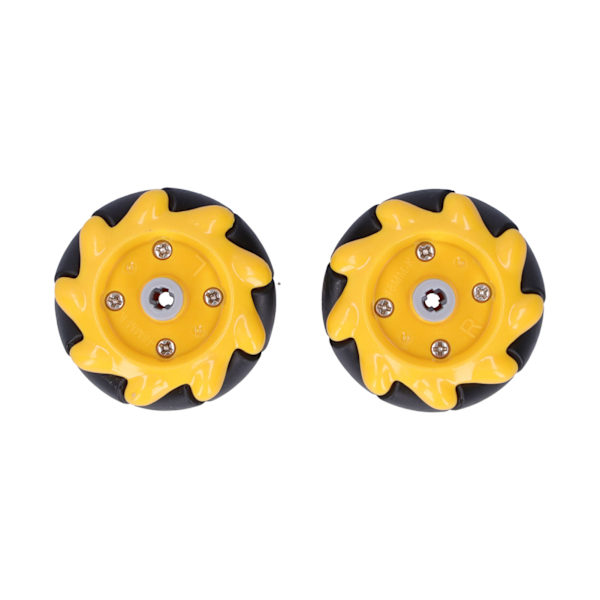 Mecanum-pyörän älykäs robottiauton osat ja lisävarusteet OmniDirectional DIY-lelukomponentit 48 mm (1 pari)