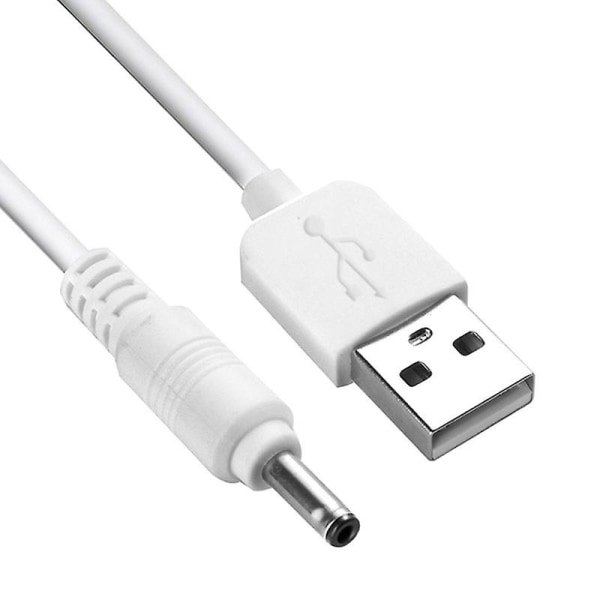 USB till DC 3,5 V laddningskabel Ersättning för Foreo Luna/luna 2/mini/mini 2/go/luxe Ansiktsrengöring USB laddare sladd 100 cm Elfenben