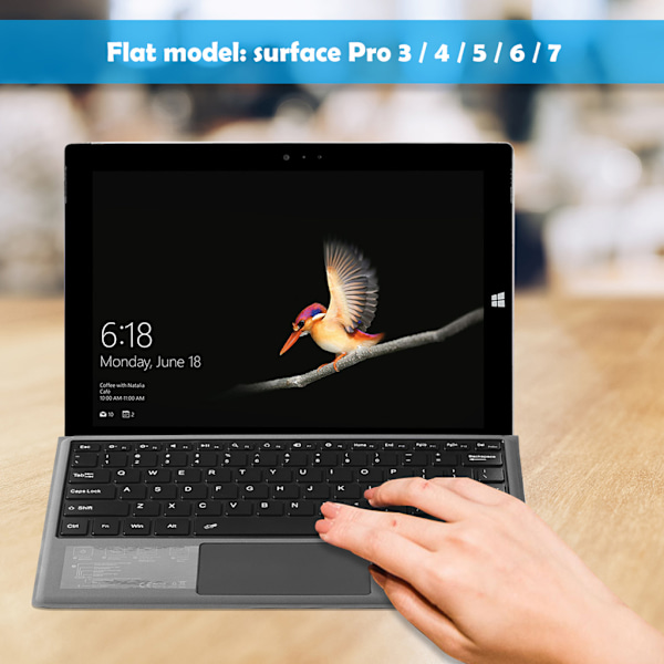 Mini Ultratyndt Trådløst 3.0 Tastatur til Microsoft Surface Pro 3 4 5 6 7 Tablet Trådløst Spiltastatur