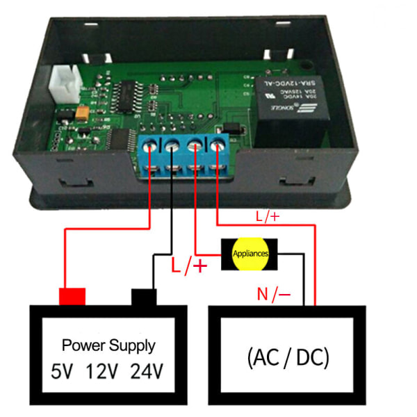 IC 110v-220v digital display termostatmodul, mikrokontroller för temperatur, temperaturkontrollbrytare (3230 röd och blå 110v-220v)