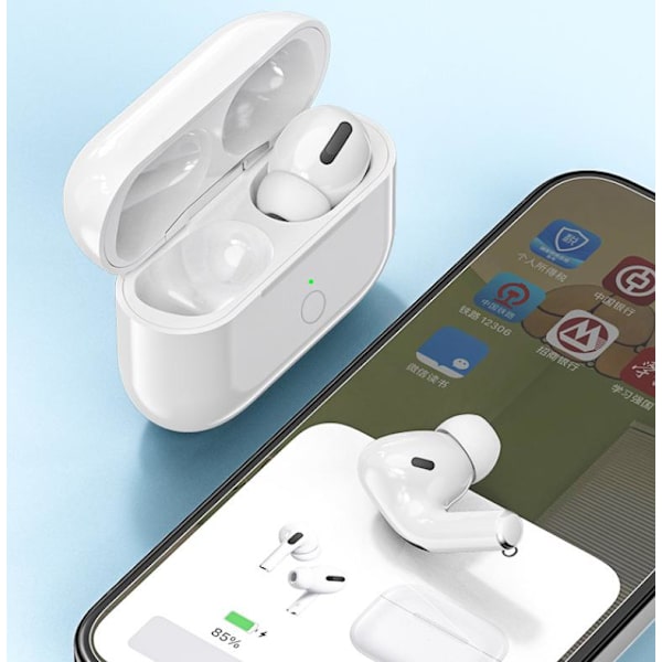 Passer for AirPods Bluetooth-hodetelefoner Ladeetui 1/2/3/Pro1/Pro2 Trådløs lading Batteribytteetui AirPods 1
