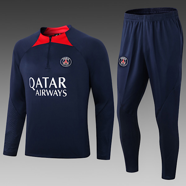 Säsong 22-23 Paris Hemma Vuxen/Barn Långärmad Jersey Dräkt Blå blue XL