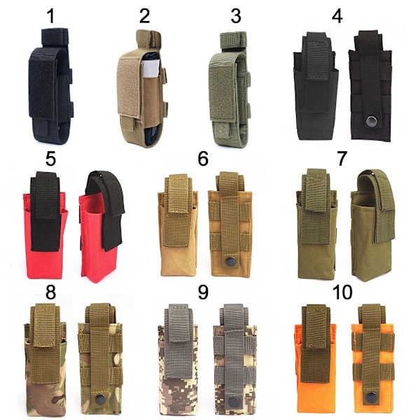 Taktisk Molle Lommelygte Holder Nylon 3 3 3 3