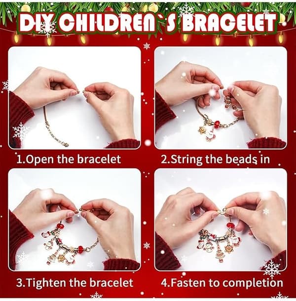 2024 Julkalender Blindbox Armband, 24-dagars Nedräkning Blindbox Armband, Armband DIY, Presentask