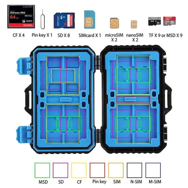 IC 27In1 minnekort 4cf 8sd 9tf 1kort 1standard 2microsim 2nanosim