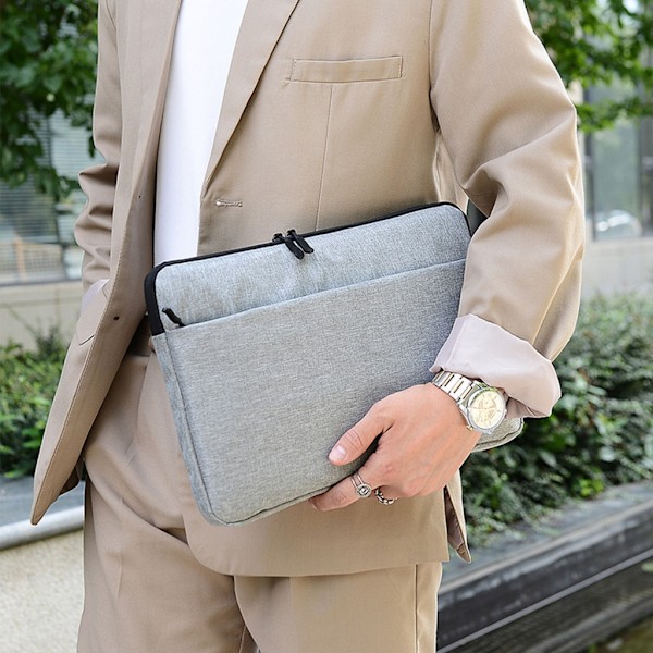 Laptopväska Briefcase 11 12 13 14 15 16 Tum Laptopfodral Väskor Hållbar och Lätt Messenger Grå Grey 15-16 inches