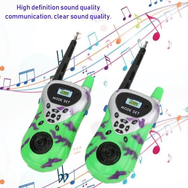 CEN Sæt med 2 Mini Walkie-Talkies til børn Grøn