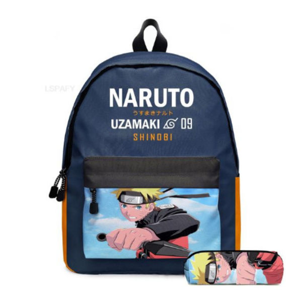 Anime Naruto -reppu, kaksiosainen setti, alakoulu- ja lukiolaisille, lapsille 5 Style