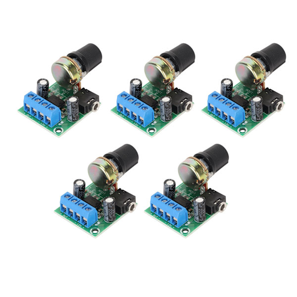 MH 5PCS LM386 Förstärkarmodul Mini 0,5W till 10W Högtalare DC 3V till 12V Ljudförstärkarmodul för Högtalare
