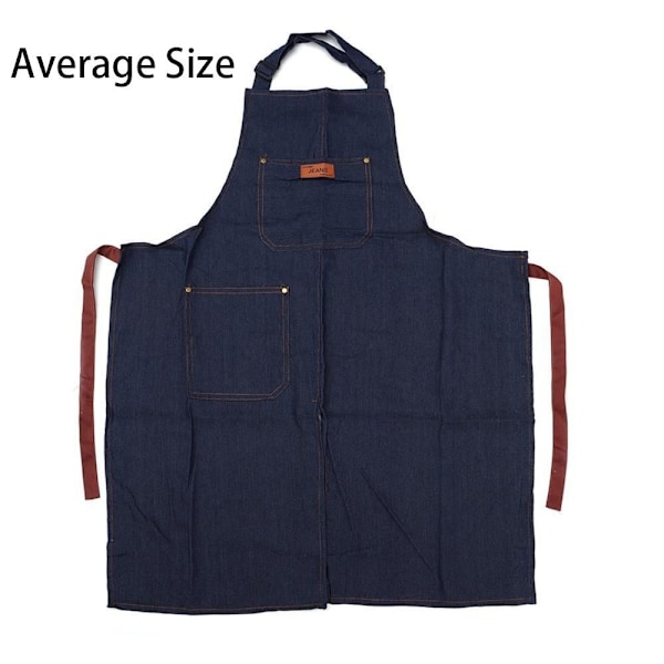Pottemakerforkle med splittede bein - Keramikk skulptur overall deep blue