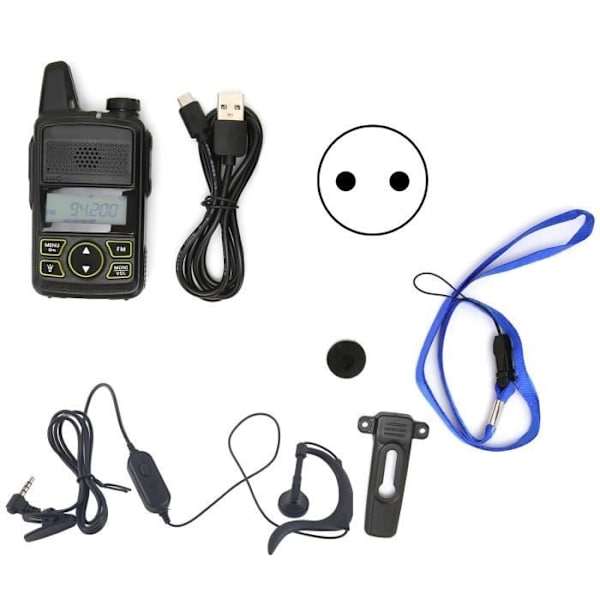 HURRISE walkie talkie radio BFT1 ultra ohut walkie talkie ja mini siviiliradio ladattava kannettava video-osa EU-pistoke