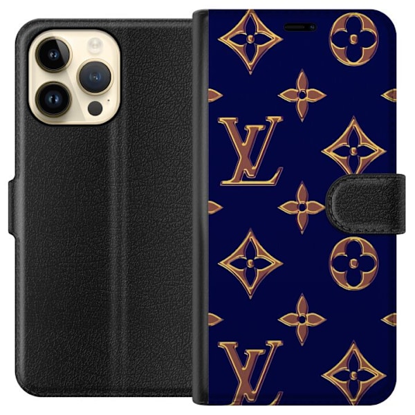 Apple iPhone 14 Pro Max lompakkokotelo Tummansininen LV Wallet case