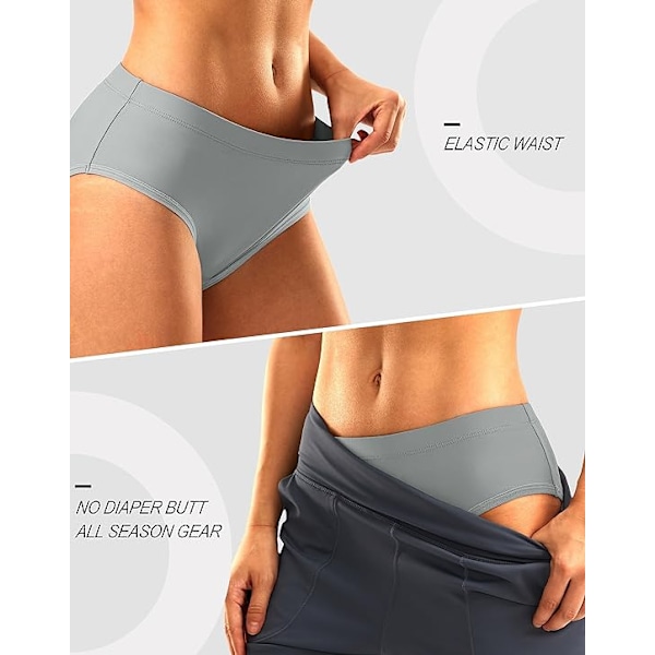4D vadderade cykelunderkläder för kvinnor Cykelshorts Cykelbyxor Grå Grey L