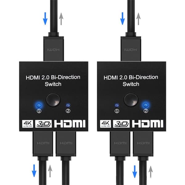 4K HDMI-switch 2 portar Bidirektionell HDMI-switcher