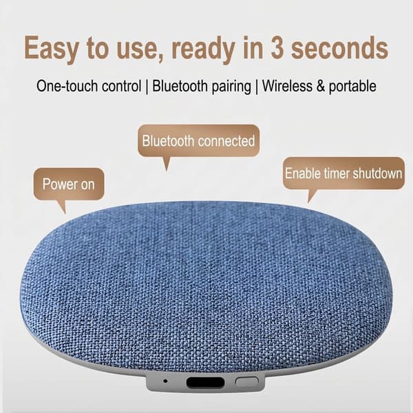 Bærbar søvnhøyttaler Bluetooth – Trådløs hvit støy-maskin reise-søvnhjelpemiddel