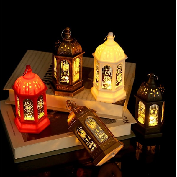 Vintage dekorativt ljus Ramadan lykta brown
