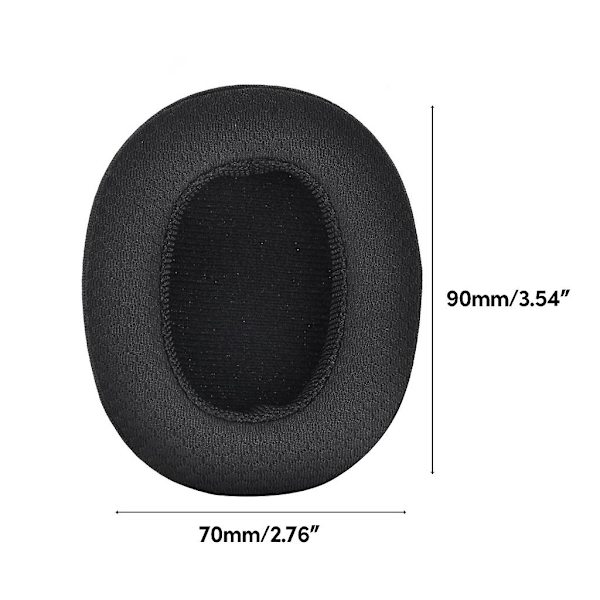 Myke øreputer for Skullcandy Crusher hodetelefoner, Memory Foam øreputer(qb) Black