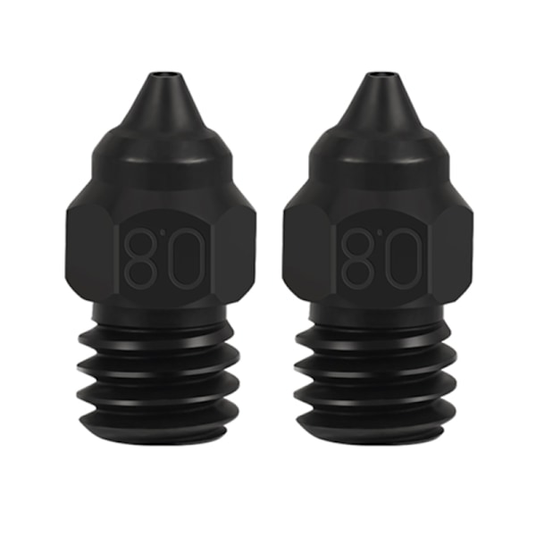 Härdat stål 0,2 0,4 0,6 0,8 3D-skrivarmunstycke för Ender3 5Pro/ Ender3V2/CR6SE/CR10 utskriftsmunstycken 2PCS 0.02 0.8mm