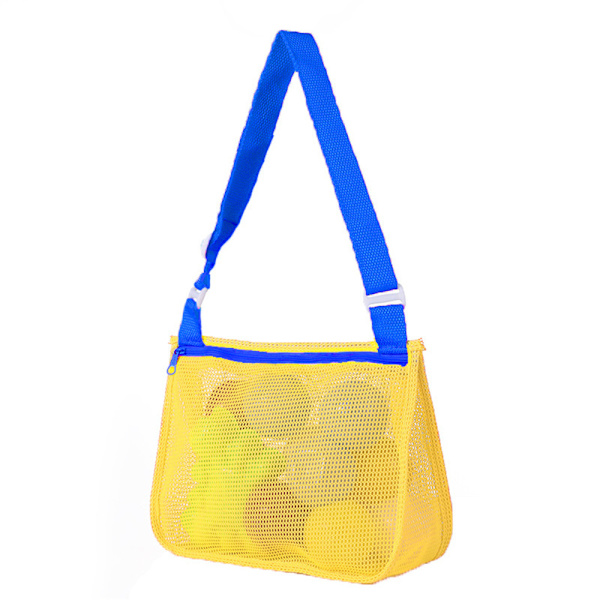 Strandleksak Mesh Strandväskor Pojke Skal Samlarväskor Leksak yellow
