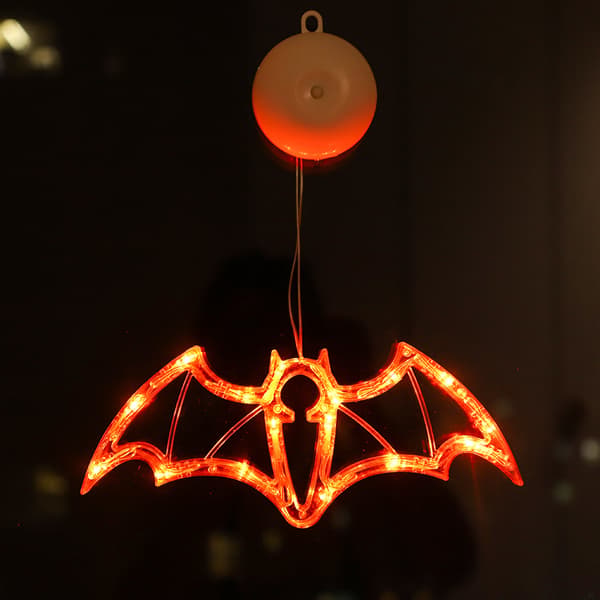 Halloween Sugkoppsljusslinga, Pumpa Häxa Fladdermus Spindel Spöke Orange Glöd Pumpkin