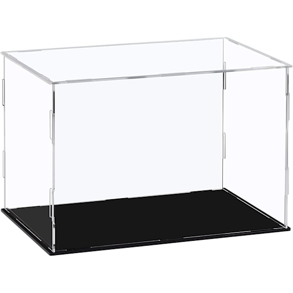 Akryl Displaybox, Klar Akryl Displaykub för Samlarfigurer - Svart, 30x20x20cm (11.8x7.9x7.9 tum)