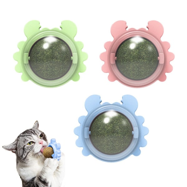 Kattmyntaboll Leksak Krabba Kattmyntbollar för katter Vägg 3-pack kattmynta