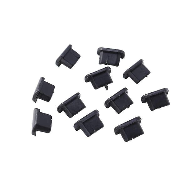10 stk. Støvplugg Mobiltelefon Ladeport Stoppe for iPhone 7/8 7 Plus/8Plus (Svart)(h})
