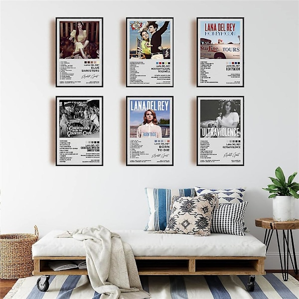 Lana Del Rey Album Poster Musik Album Ldr Poster Til Værelse Æstetisk Lærred Vægkunst Soveværelse Indretning