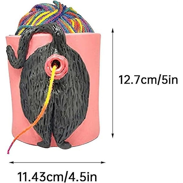 Garn skål för stickning Rolig katt rumpa garn skål husdjur älskare stickare virkare gåvor Q4