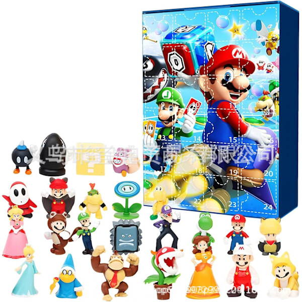 Mario Julekalender Dock Blind Box Super Mario 24 Dages Nedtælling