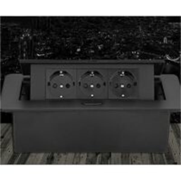 1 stk Uttakbar stikkontakt for flush montering i