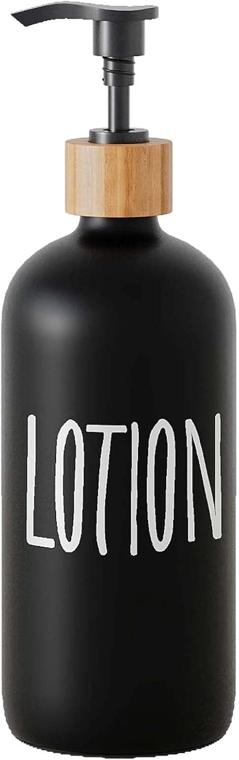 Genopfyldelig 500ML Håndpumpe Dispenser Sort 21x7cm Til Væsker Sæbe Lotion