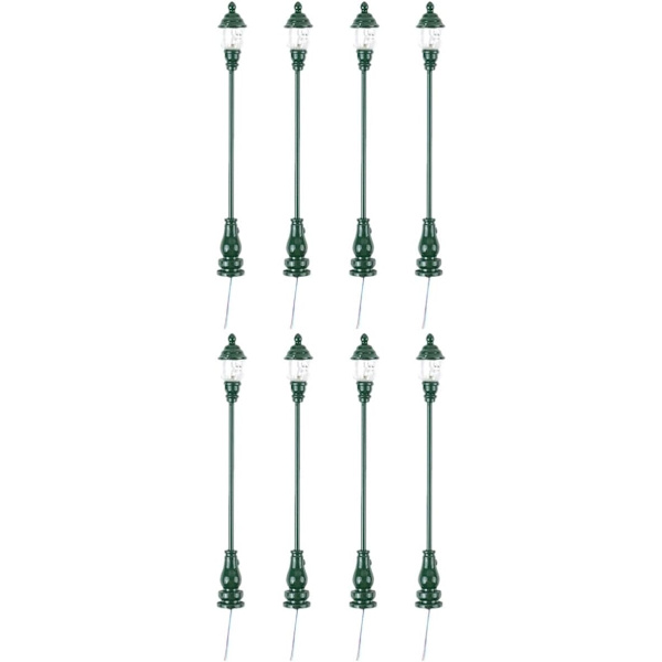 pcs Model Have Lys Fe Lamper Tog Jernbane Tog Lamper Stang Lampe Stang Landsby Dukkehus Gadelys Modeller Mikro Landskab Lys