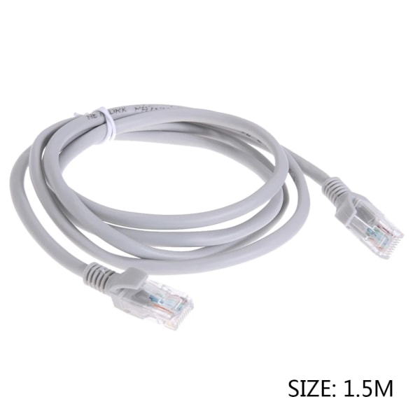 Høyhastighets Ethernet-kabel for ruter, datamaskin, kabel med RJ-45-tilkobling, Internett-nettverkskabel, 98 fot, for PC-ruter, datamaskin 1.5m