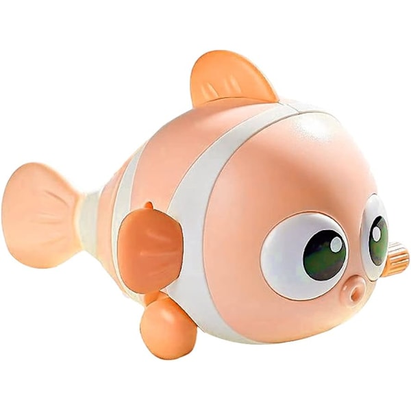 Badleksak, fjädertyp, vattenleksak, rörlig fisk, orange