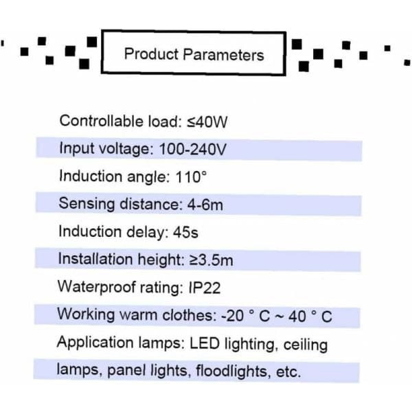 LED-lyskontakt Infrarød Bevægelsessensor Kontakt,